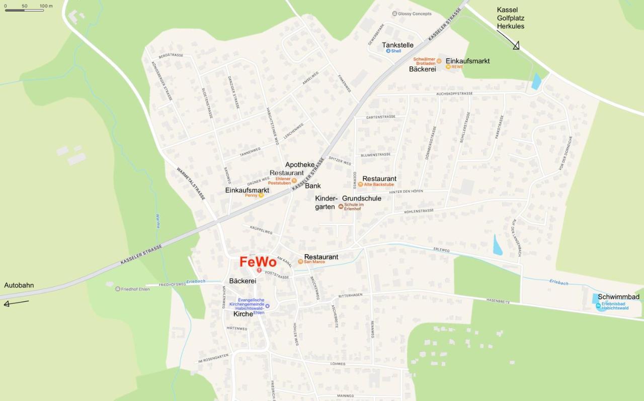 Schickes Ferienapartment In Habichtswald-Ehlen Kültér fotó